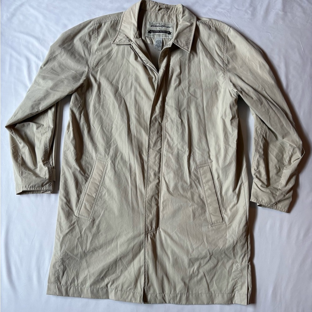 Eddie Bauer Men's Tan Light Trench Coat